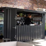 Contenedor de barra desmontable XL de 4 x 3 metros, negro RAL 9005