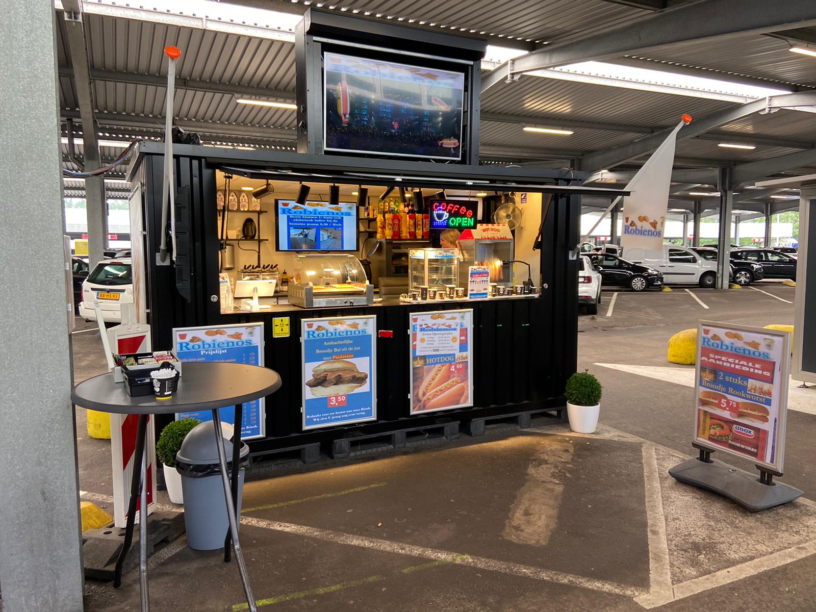 Contenedor de barra desmontable XL de 4x4 metros, negro RAL 9005