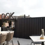 Contenedor de barra desmontable XL de 6x2 metros, negro RAL 9005