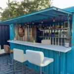 Contenedor de barra desmontable XL de 8x2 metros, negro RAL 9005